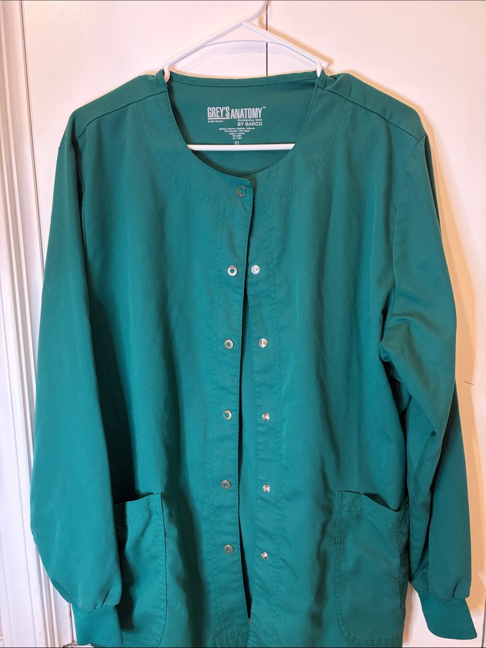 Grey's Anatomy Women's Hunter Green Scrub Jacket